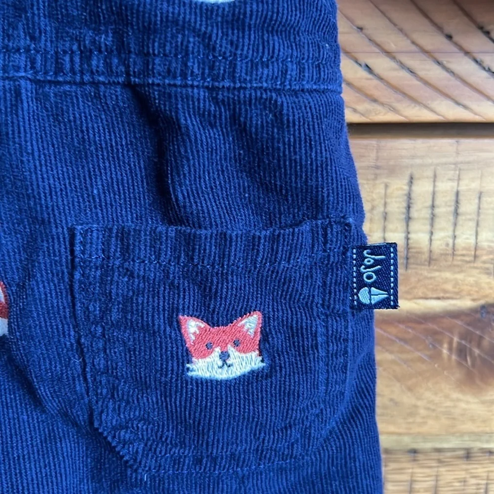 JOJO MAMAN BEBE Embroidered Cotton Corduroy Overalls 🦊